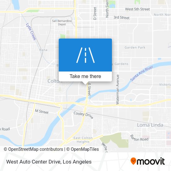 West Auto Center Drive map