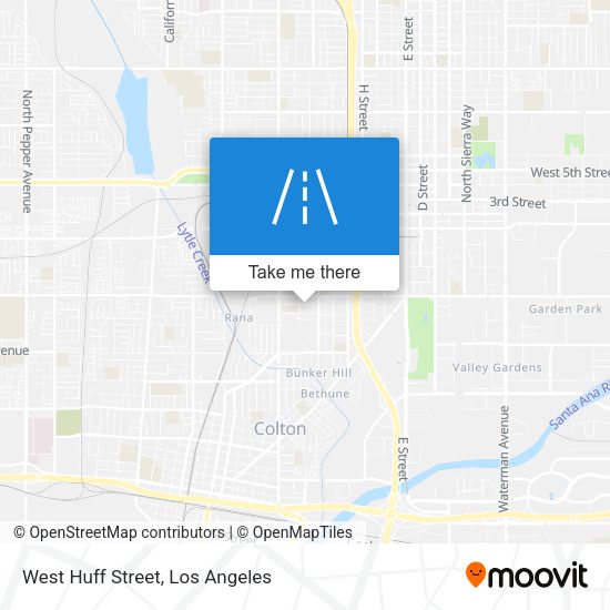 West Huff Street map