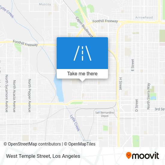 West Temple Street map