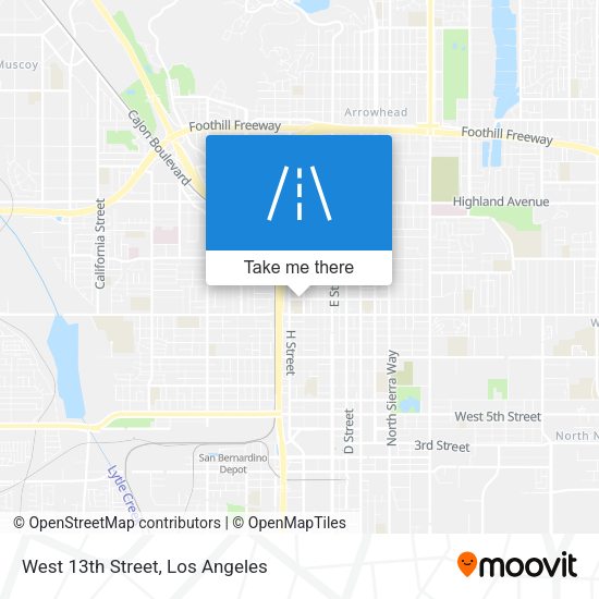 West 13th Street map