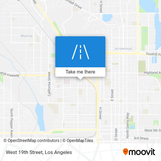 West 19th Street map