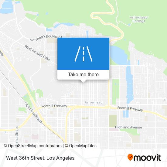 West 36th Street map