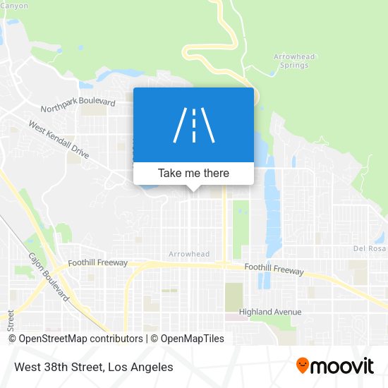 West 38th Street map