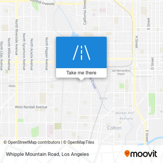 Mapa de Whipple Mountain Road