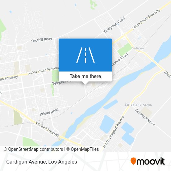 Mapa de Cardigan Avenue