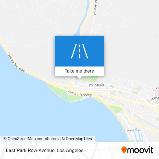 East Park Row Avenue map
