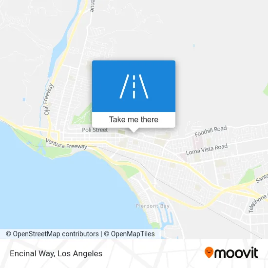 Encinal Way map