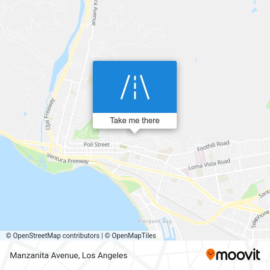 Manzanita Avenue map