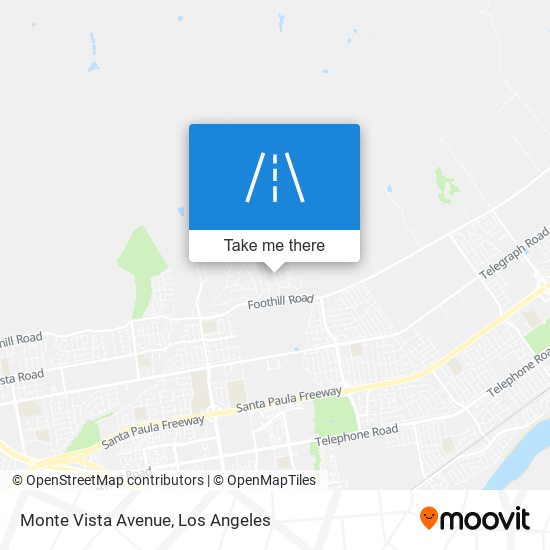 Monte Vista Avenue map