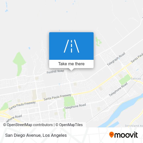 Mapa de San Diego Avenue
