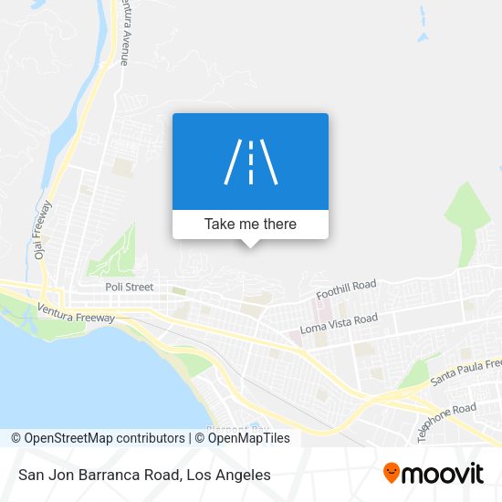San Jon Barranca Road map