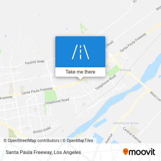 Santa Paula Freeway map