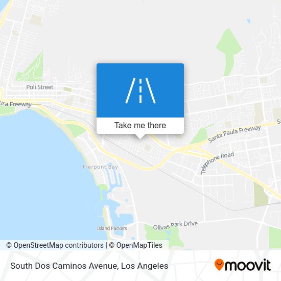 South Dos Caminos Avenue map