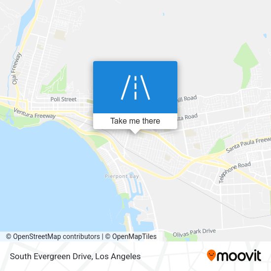 South Evergreen Drive map