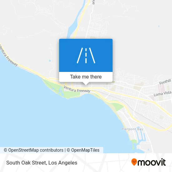 South Oak Street map