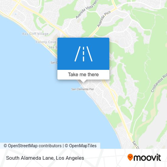 South Alameda Lane map