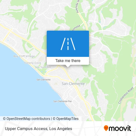 Upper Campus Access map