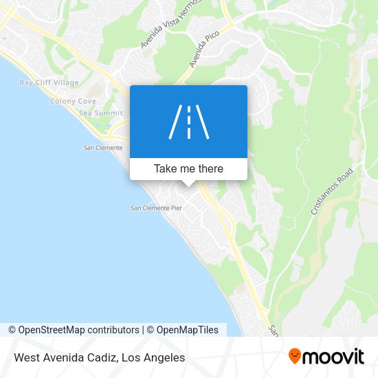 West Avenida Cadiz map
