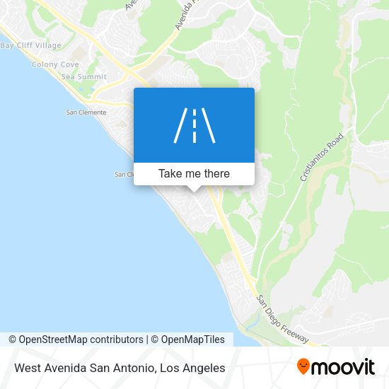 West Avenida San Antonio map