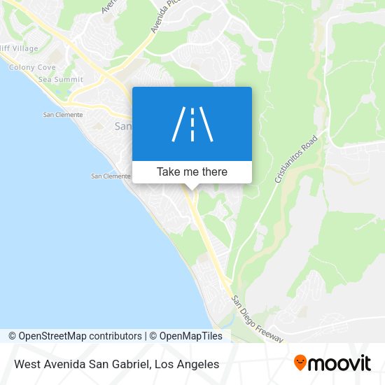 West Avenida San Gabriel map