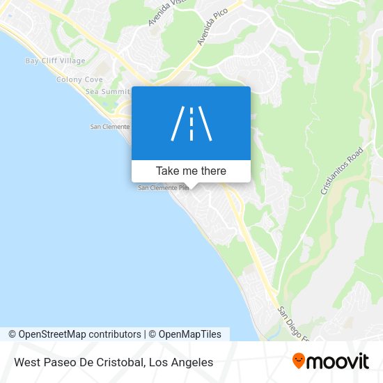 West Paseo De Cristobal map