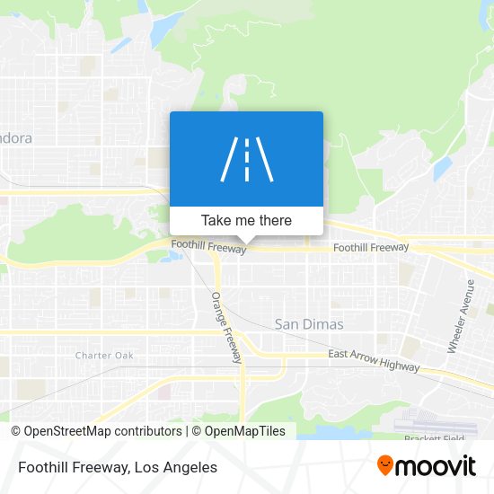 Foothill Freeway map
