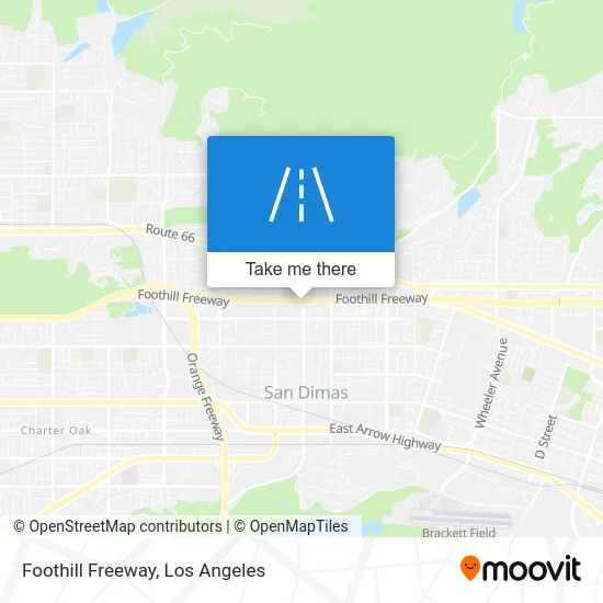 Foothill Freeway map