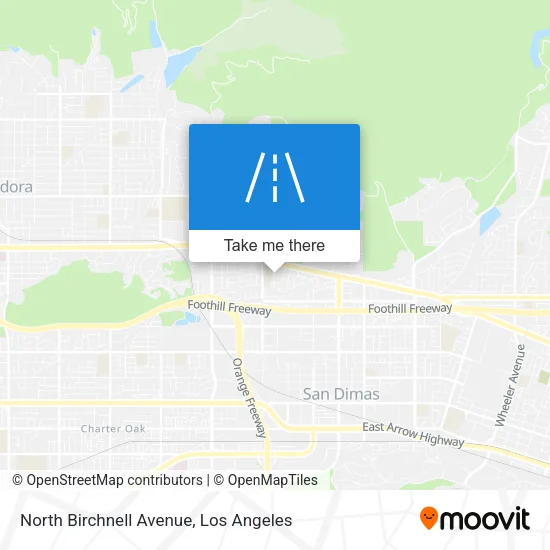 North Birchnell Avenue map