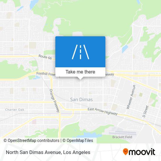 Mapa de North San Dimas Avenue