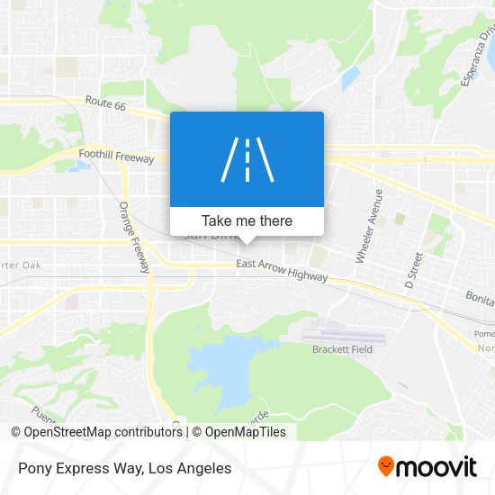 Pony Express Way map