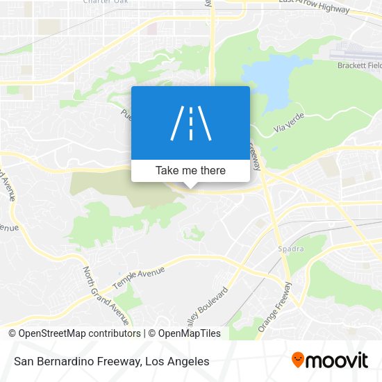 San Bernardino Freeway map