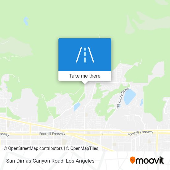 San Dimas Canyon Road map