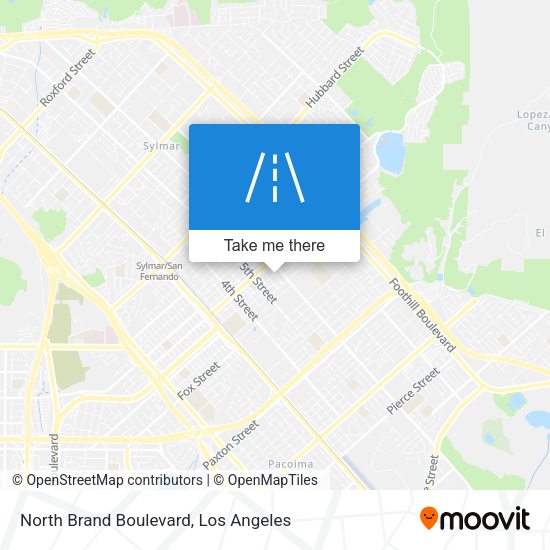North Brand Boulevard map