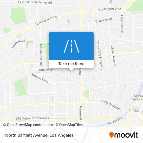 North Bartlett Avenue map