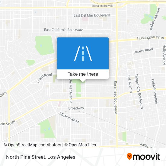 North Pine Street map