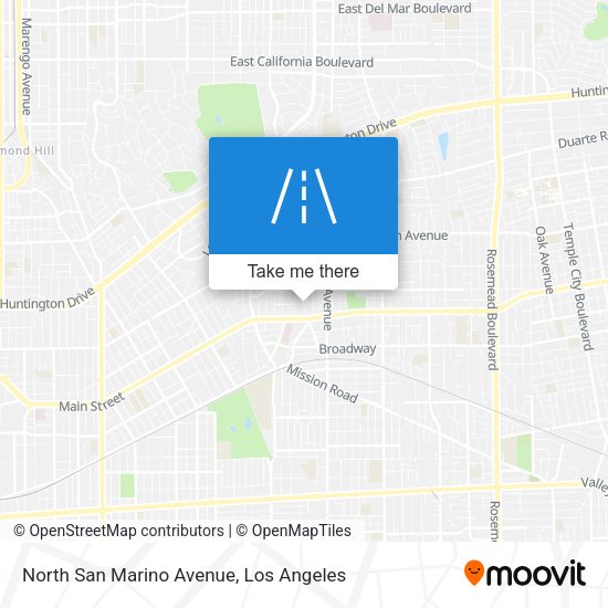 North San Marino Avenue map