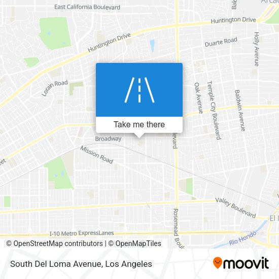 Mapa de South Del Loma Avenue