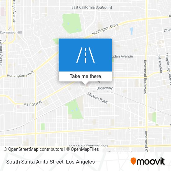 South Santa Anita Street map