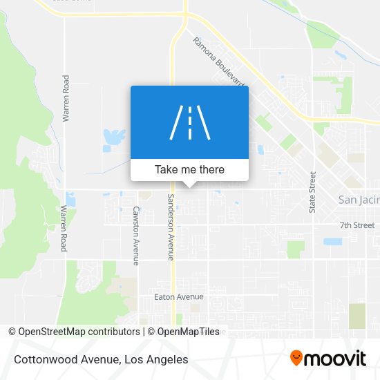 Cottonwood Avenue map