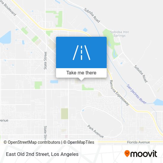 East Old 2nd Street map