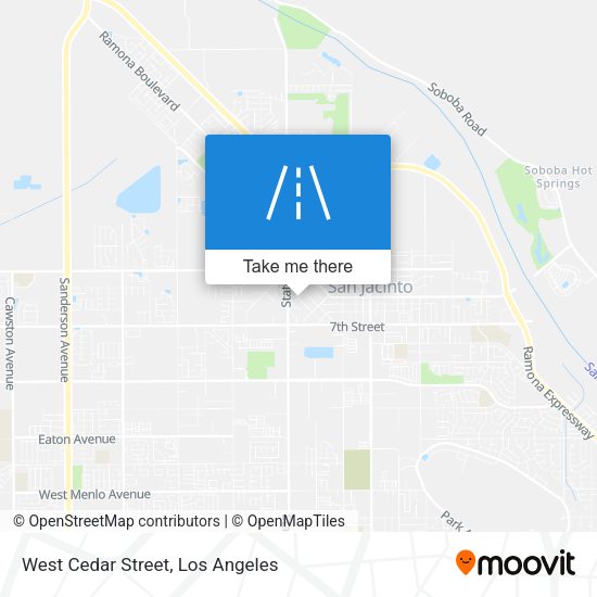 West Cedar Street map