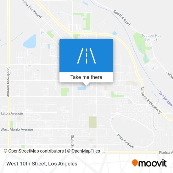 West 10th Street map