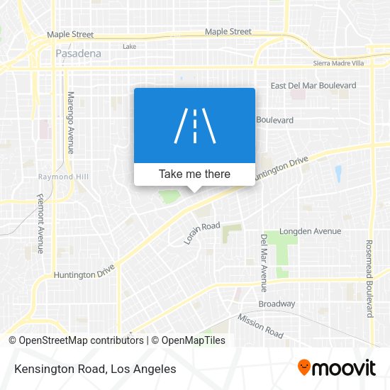 Kensington Road map