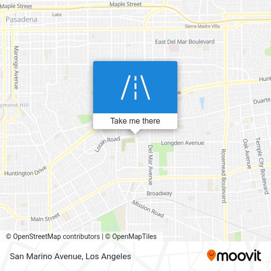 Mapa de San Marino Avenue