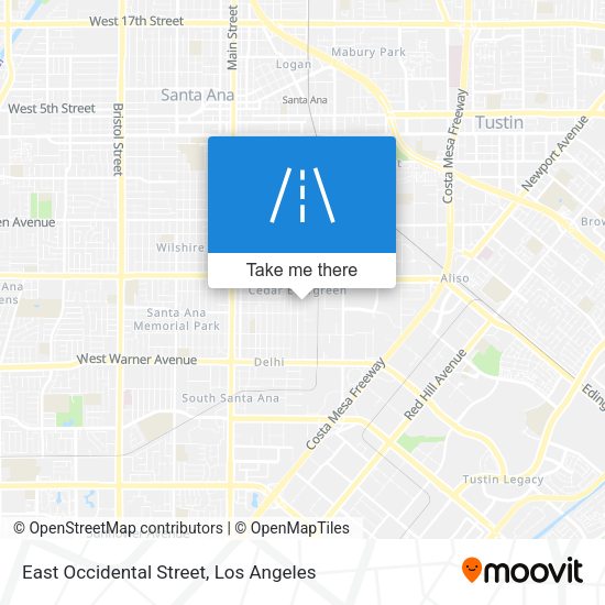 East Occidental Street map