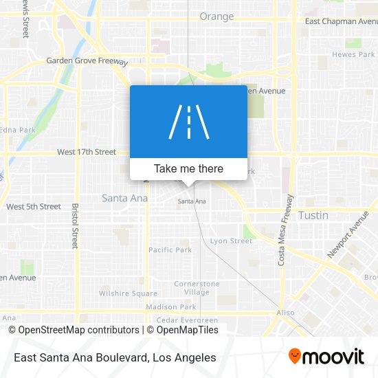 Mapa de East Santa Ana Boulevard