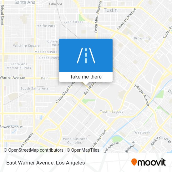East Warner Avenue map