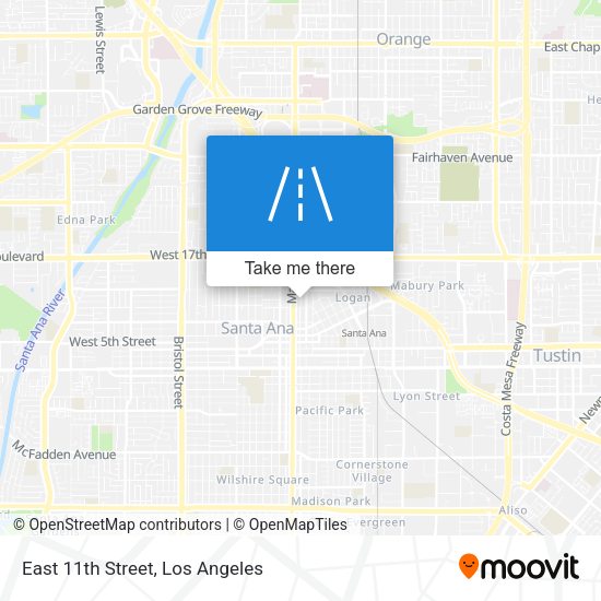 East 11th Street map