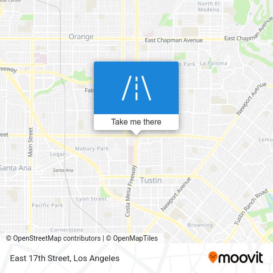 East 17th Street map