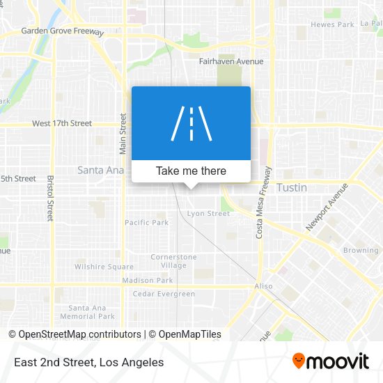 Mapa de East 2nd Street